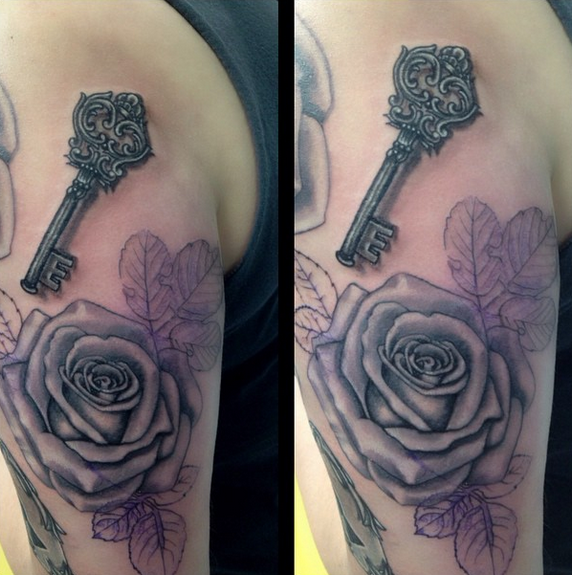 Key and Rose by Vicki